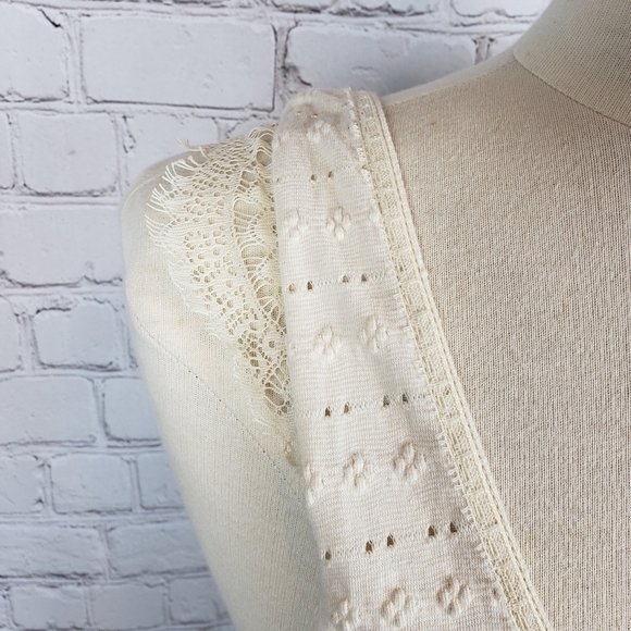 Free People Fit & Flare Lace Back Eyelet Dress M - Picture 7 of 8